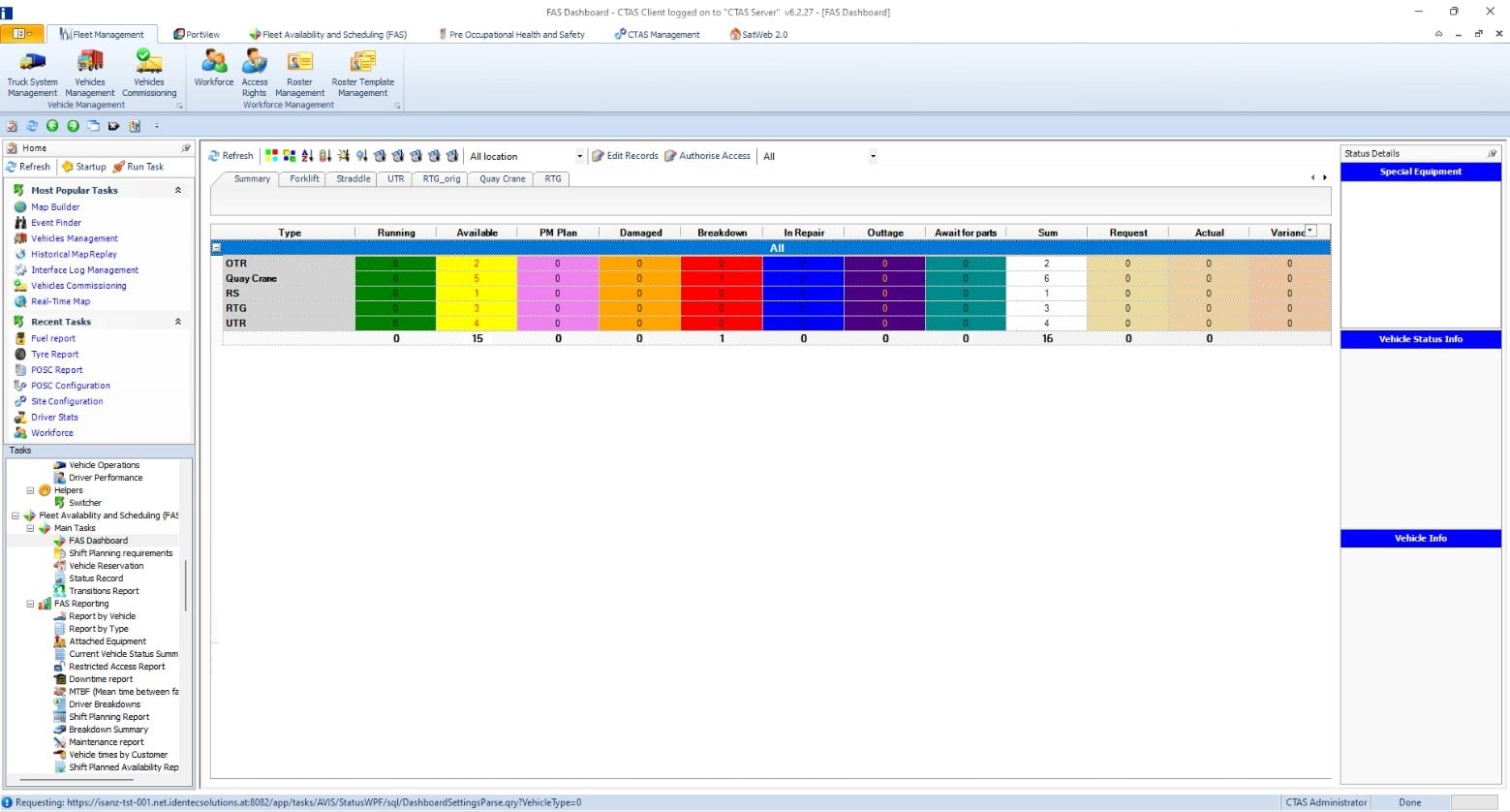 Fleet Tracker Module Fleet Availability & Scheduling - Terminal Tracker Module