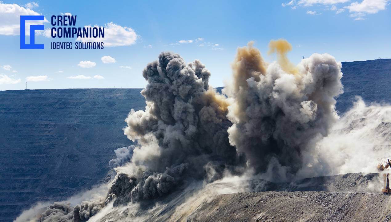 Mine safety equipment during blasting