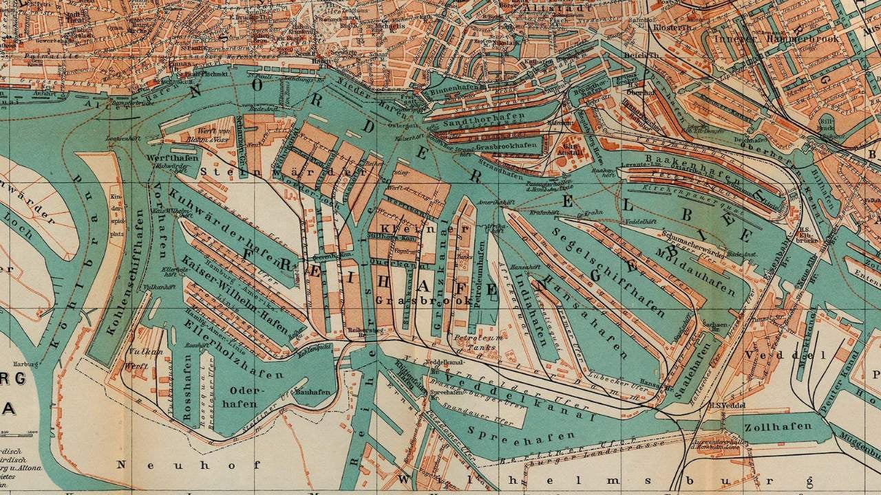 Port Hamburg and Altona, Germany, 1910